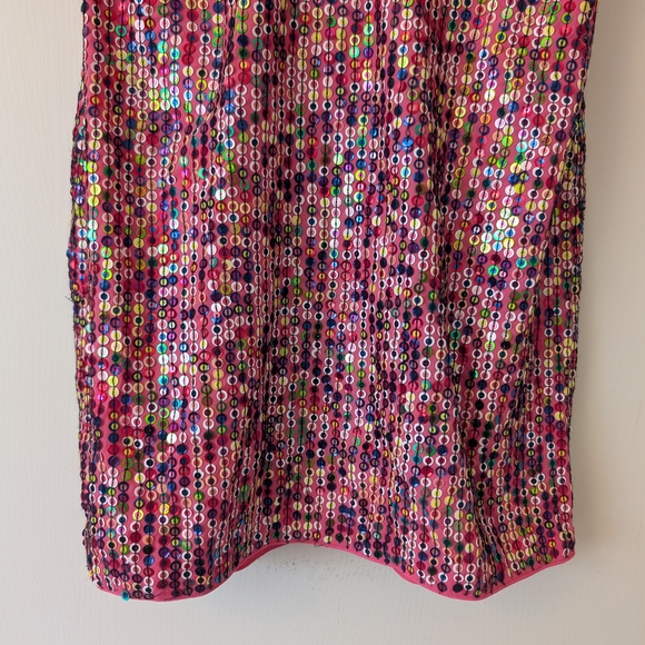 X By NBD Womens Medium NWT Halter Pink Sequin Mini Dress Cocktail Party Glam - Picture 3 of 8
